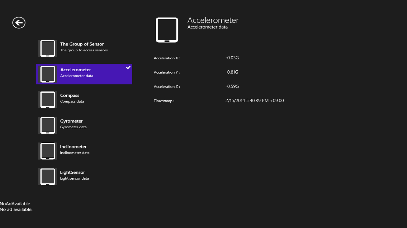 It is a screen shot of accelerometer. 